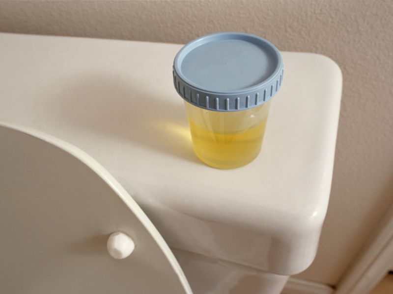 amostra de urina