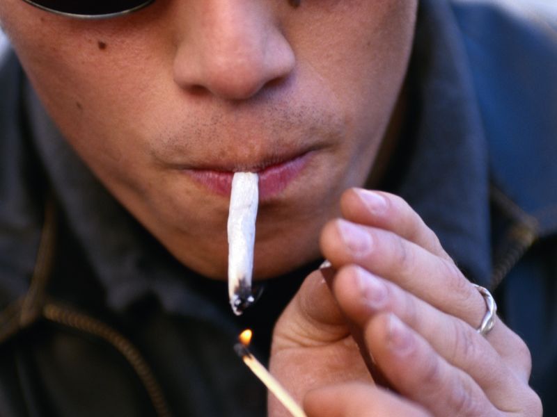 News Picture: High School Seniors Now More Likely to Smoke Pot Than Cigarettes: Survey