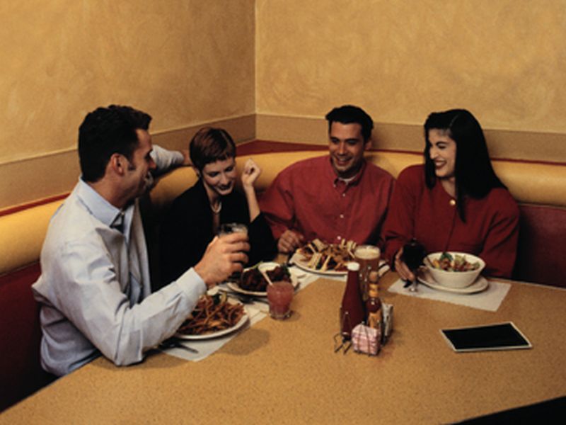family in a restaurant