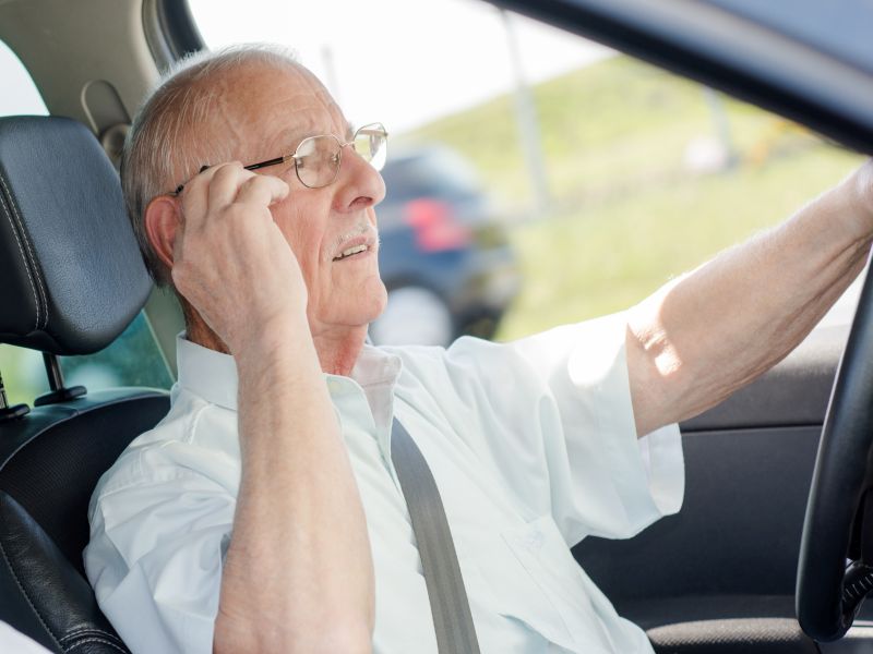 News Picture: Most Seniors Use Cellphones While Behind the Wheel